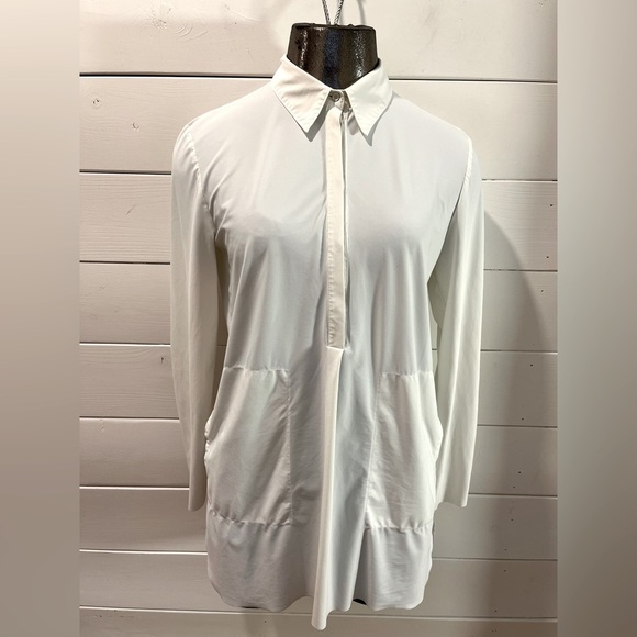 🤍MARCCAIN - White Stretch Shirt - Estimated Size M - Picture 7 of 12